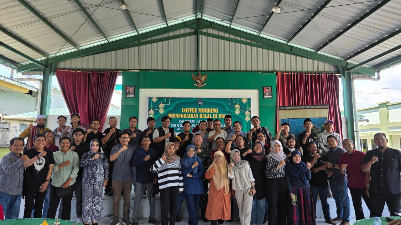 Perkuat Sinergitas, Dandim 1422/Maros Gelar Coffee Morning dan Halal Bi Halal Bersama Insan Media