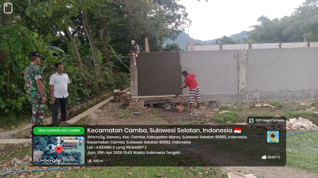 PERKUAT SINERGI, DANRAMIL 03/CAMBA TINJAU LOKASI KDKMP DAN SILATURAHMI KE KANTOR DESA SAWARU