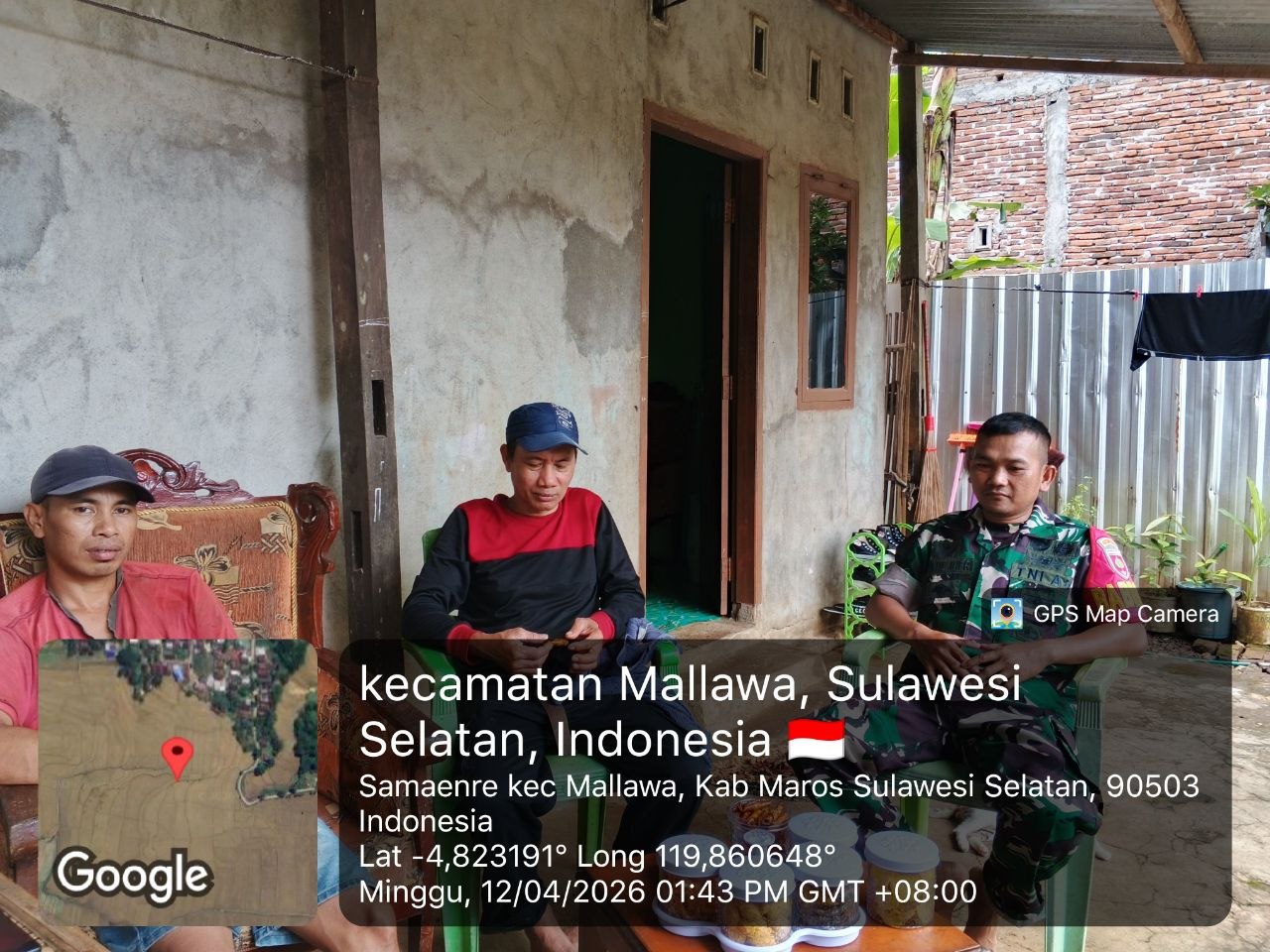 Babinsa Desa Samaenre Laksanakan Pemantauan Wilayah dan Komsos, Himbau Warga Waspada Cuaca Tidak Menentu