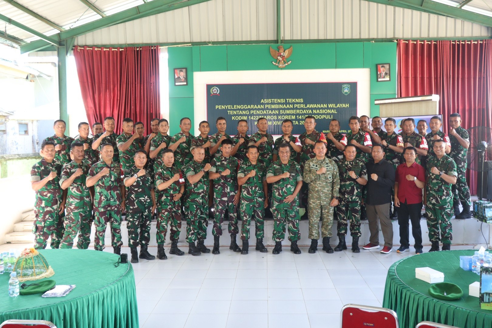 Asistensi Teknis Pembinaan Wanra, Kapoksahli Kodam XIV/Hasanuddin Kunjungi Kodim 1422/Maros