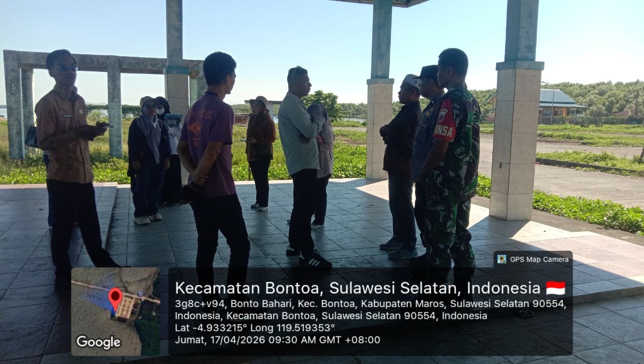 Babinsa Bonto Bahari Dampingi Tim Kementerian KKP Tinjau Lokasi Calon Kampung Nelayan Merah Putih