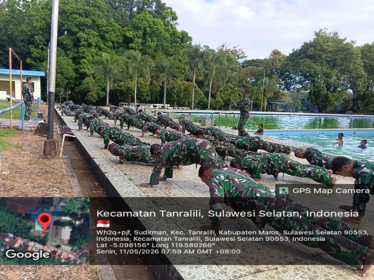 Tingkatkan Kemampuan Fisik dan Ketangkasan, Kodim 1422/Maros Gelar Latihan Renang Militer Dasar