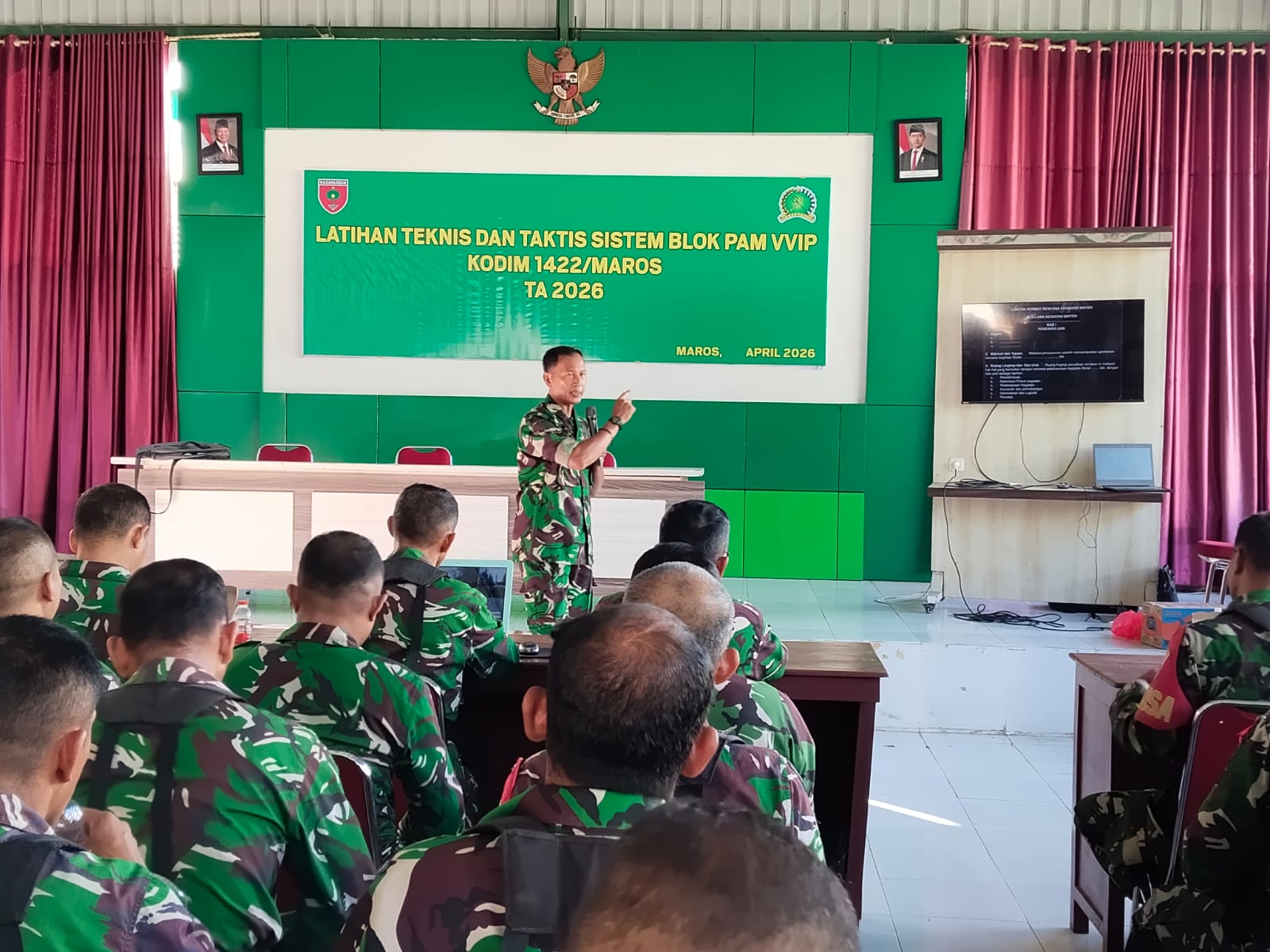 Kodim 1422/Maros Gelar Latihan Teknis dan Taktis Sistem Blok PAM VVIP