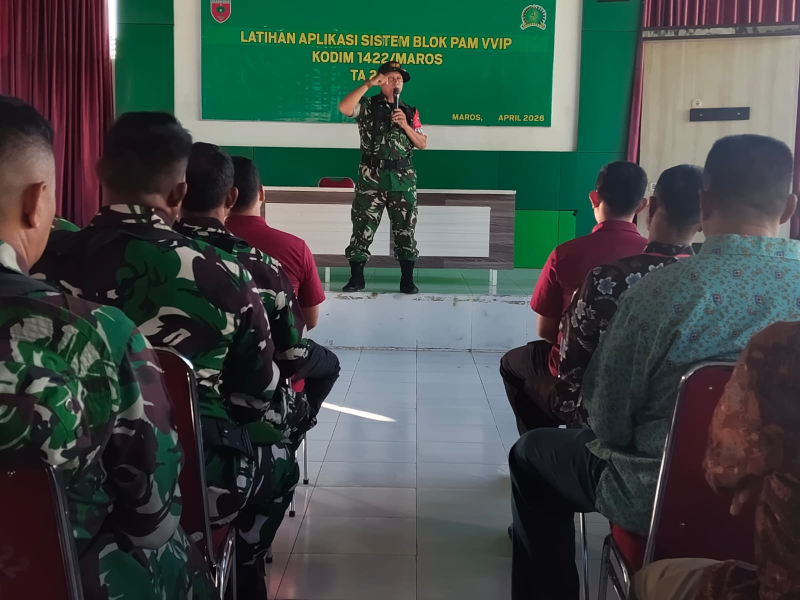 Kodim 1422/Maros Gelar Latihan Teknis dan Taktis Sistem Blok PAM VVIP